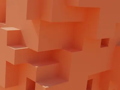 Geometric blocks V2 Low-poly 3D model