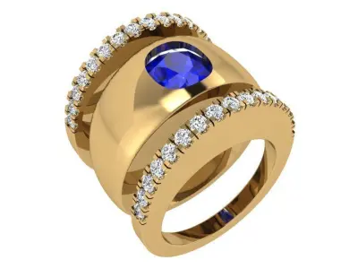 Cushion Cut Band Set 4210 3D print model