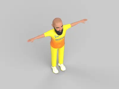 Moeen Ali 3D model