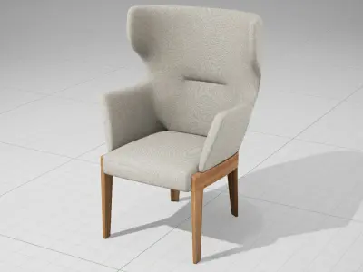 Molteni and C Chelsea Armchair 2 UE4 Low-poly 3D model