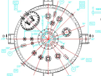 Pressure Vessel 5000L Drawing 3D model