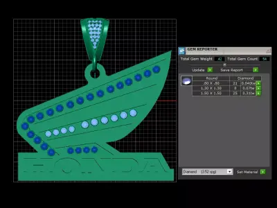 Honda Wings Pendant 3D PRINTABLE MODEL  3D print model