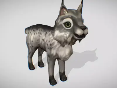 Lynx game-ready Low-poly 3D model