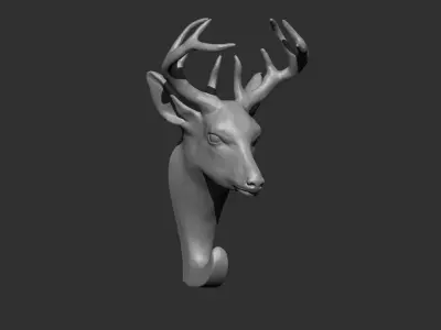 Deer Wall Hook Printable 3D print model