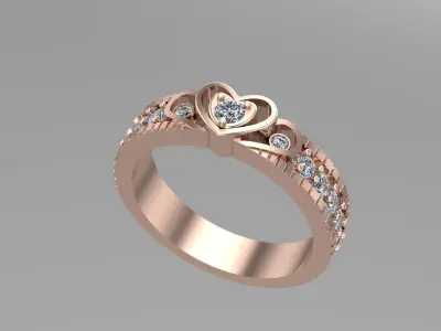 Heart Ring 3D model