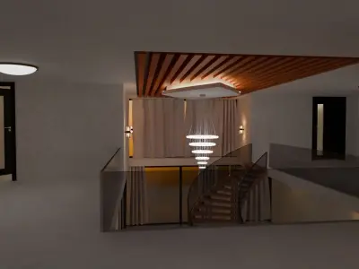 luxury ground plus one Villa 3D model