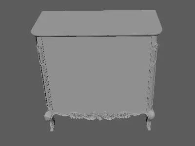 dressing table under the mirror 3D model