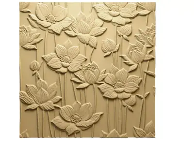 Modern Relief Wall Mural Decor CNC 3D Print 06 3D model