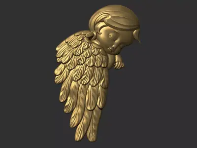 sleeping angel 3D print model