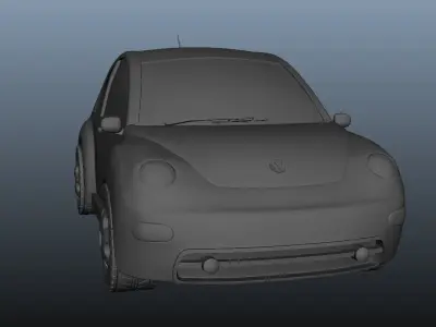 beetel car created in 2017 maya 3D model