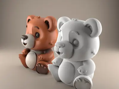 Cute Bear STL File 3D Model for Decoration Gift 3D print model