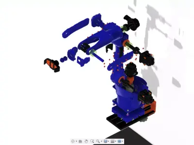 Desktop Industrial robot 3-10 Scaled Phone holder or design 3D print model