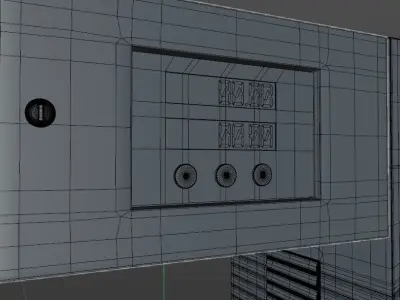 Gas station close-up with filling pistols 3D model