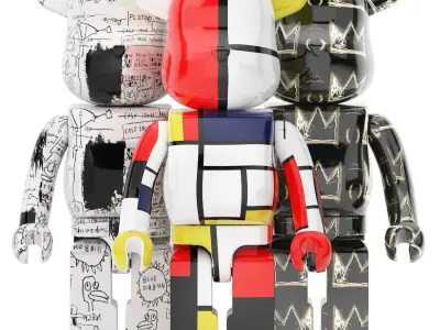 basquiat bearbrick collection 03 3D model