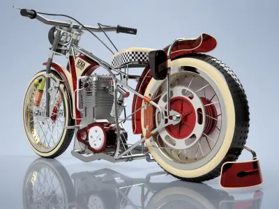Bike model vintage motorcycle Free 3D model