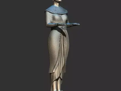 Nefertiti Egyptian Queen full body 3d Printable model 3D print model