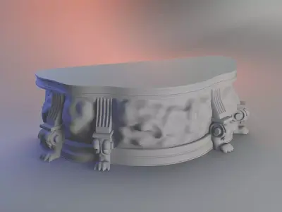 Witch Table Dollhouse Fantasy Miniature 3D print model