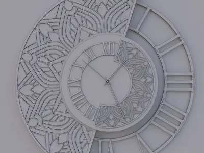 wall clock  Low-poly 3D model