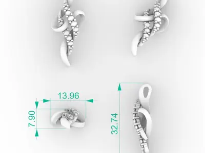 Diamond Twisted Pendant 3D print model