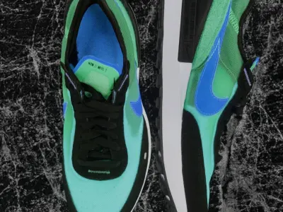 Nike 3D Shoes - GREEN - BLUE - NSW-WFFL1 Low-poly 3D model