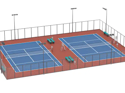Tennis Court 6 3D model