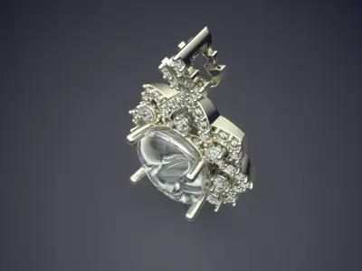 Incredibly Luxury Earrings With Diamonds CAD 3573 3D print model