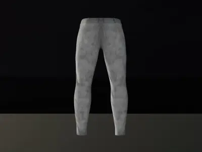 Black Jeans Low-poly 3D model