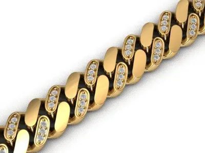 12MM MIAMI CUBAN LINK CHAIN DIAMOND 3D print model