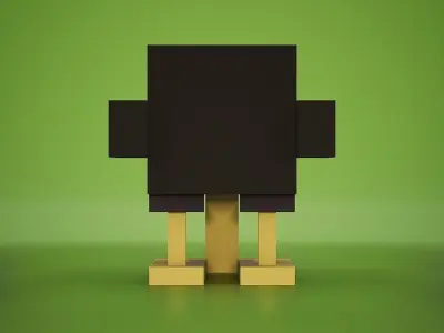 Voxel - Kiwi Low-poly 3D model