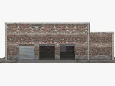 Garage Building Low-poly 3D model