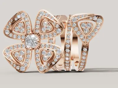 Flower Fiorever Ring 3d print model C 87 3D print model