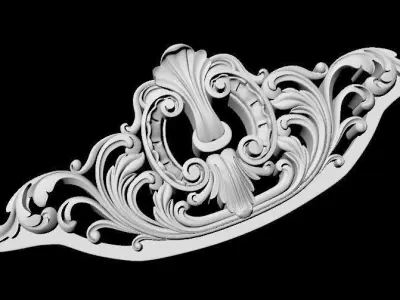 Central decor ornament for furniture 3D model 874