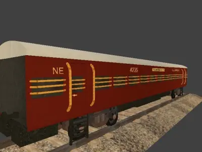 Indian Train Coach  3D model