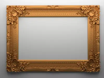   frame in classic style  for cnc manufacturing Low-poly 3D model