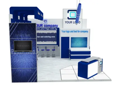 Booth Exhibition Stand a514  3D model