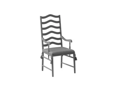 Antique Upholstered Armchair 3D model