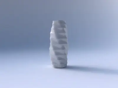 Vase twisted arc hexagon with small horizontal sections 3D print model