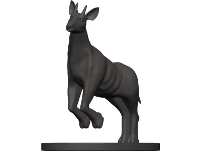 Okapi giraffe statue 3D model