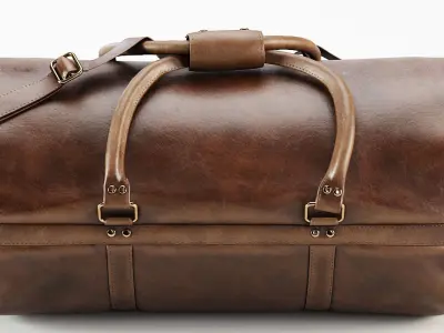 Roosevelt Buffalo Leather Travel Duffle Bag 3D model