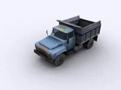 truck USSR Kraz Low-poly 3D model