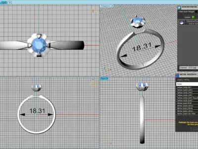 Diamond ring 3D print model