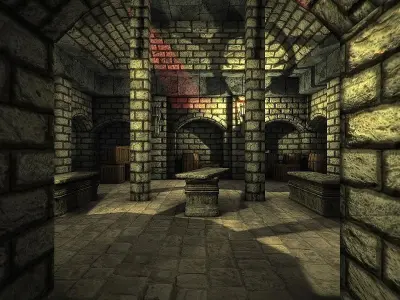 Dungeon Level Low-poly 3D model