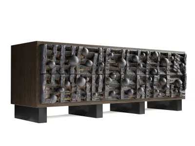 Chahan and Peter Lane Cabinet Ceramique brun Low-poly 3D model