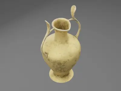 Ancient Golden Urn  Low-poly 3D model