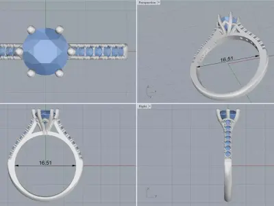 ring woman 3D print model 21