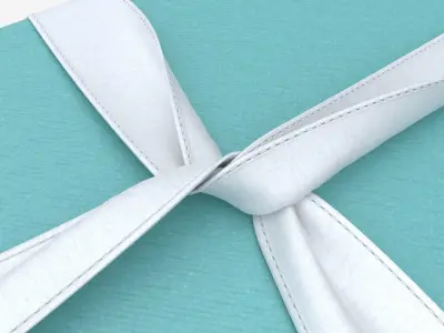 Jewelry Box with Ribbon 3D model