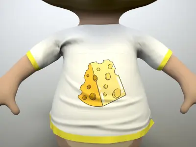 cartoon mouse Low-poly 3D model shop