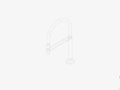 Sink Spout - Luxury - Axis - Hob - Flexible Hose Low-poly 3D model