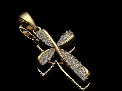 Pendant Cross 3D print model