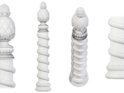 Classic baluster 04 3D model